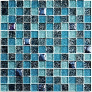 ПЛИТКА ДЕКОРАТИВНАЯ СТЕКЛЯННАЯ SATIN BLUE/САТИН СИНИЙ 23*23 300*300