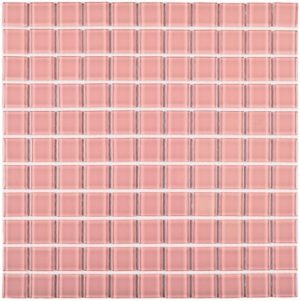 ПЛИТКА ДЕКОРАТИВНАЯ СТЕКЛЯННАЯ PINK GLASS/РОЗОВОЕ СТЕКЛО 4*25*25 300*300