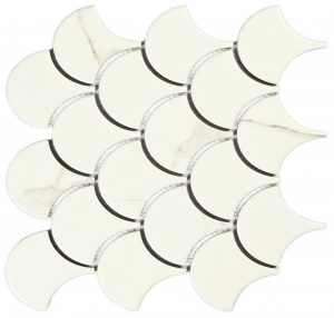 ПЛИТКА ДЕКОРАТИВНАЯ КЕРАМИЧЕСКАЯ CALACATTA-SCALE/КАЛАКАТТА ЧЕШУЙЧАТЫЙ 6*74.4*70 255*219