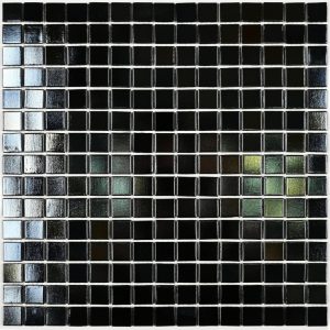 ПЛИТКА ДЕКОРАТИВНАЯ СТЕКЛЯННАЯ BLACK LIGHT/ГЛЯНЦЕВО-ЧЁРНЫЙ 4*20*20 327*327