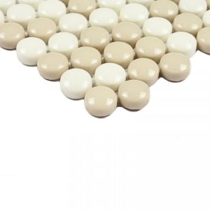 ПЛИТКА ДЕКОРАТИВНАЯ СТЕКЛЯННАЯ PIXEL CREAM/ПИКСЕЛЬ КРЕМОВЫЙ D12*6 325*318