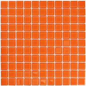 ПЛИТКА ДЕКОРАТИВНАЯ СТЕКЛЯННАЯ ORANGE GLASS/ОРАНЖЕВОЕ СТЕКЛО 4*25*25 300*300