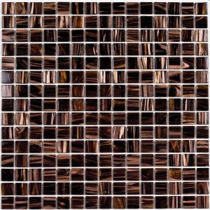 ПЛИТКА ДЕКОРАТИВНАЯ СТЕКЛЯННАЯ CHOKO/ШОКОЛАД 4*20*20 327*327