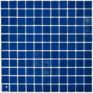 ПЛИТКА ДЕКОРАТИВНАЯ СТЕКЛЯННАЯ DEEP BLU/СИНЯЯ ГЛУБИНА 4*25*25 300*300