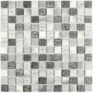 ПЛИТКА ДЕКОРАТИВНАЯ СТЕКЛЯННАЯ TREND SILVER/ТРЕНД СЕРЕБРЯНЫЙ 4*23*23 300*300