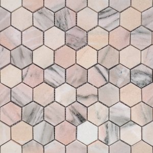ROSA SALMONE POL HEX 23X40X7*