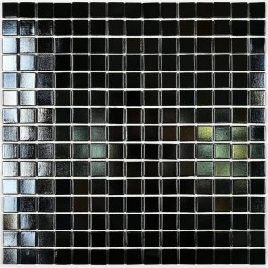 ПЛИТКА ДЕКОРАТИВНАЯ СТЕКЛЯННАЯ BLACK LIGHT/ГЛЯНЦЕВО-ЧЁРНЫЙ 4*20*20 327*327