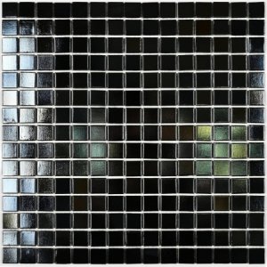 ПЛИТКА ДЕКОРАТИВНАЯ СТЕКЛЯННАЯ BLACK LIGHT/ГЛЯНЦЕВО-ЧЁРНЫЙ 4*20*20 327*327