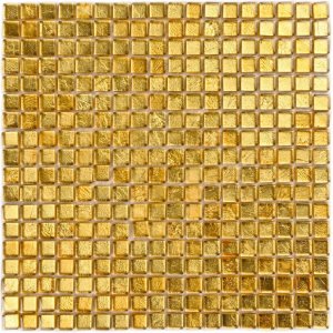 ПЛИТКА ДЕКОРАТИВНАЯ СТЕКЛЯННАЯ CLASSIK GOLD/ЗОЛОТАЯ КЛАССИКА 15*15 305*305