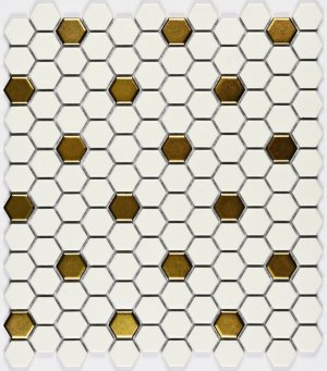 ПЛИТКА ДЕКОРАТИВНАЯ КЕРАМИЧЕСКАЯ BABYLON GOLD MATT 6*23*26 260*300