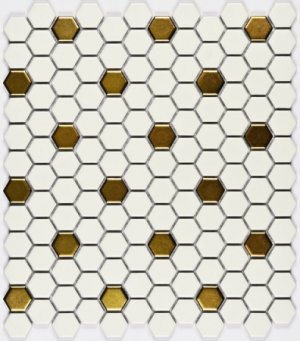 ПЛИТКА ДЕКОРАТИВНАЯ КЕРАМИЧЕСКАЯ BABYLON GOLD MATT 6*23*26 260*300