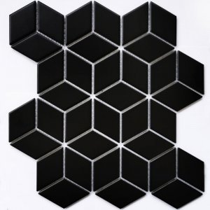ПЛИТКА ДЕКОРАТИВНАЯ КЕРАМИЧЕСКАЯ LANDA BLACK MATT/ЛАНДЫ ЧЁРНЫЙ МАТОВЫЙ 6*48*48 267.4*309