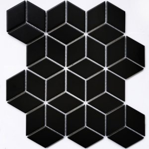 ПЛИТКА ДЕКОРАТИВНАЯ КЕРАМИЧЕСКАЯ LANDA BLACK MATT/ЛАНДЫ ЧЁРНЫЙ МАТОВЫЙ 6*48*48 267.4*309