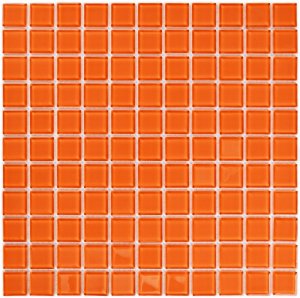 ПЛИТКА ДЕКОРАТИВНАЯ СТЕКЛЯННАЯ ORANGE GLASS/ОРАНЖЕВОЕ СТЕКЛО 4*25*25 300*300